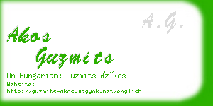 akos guzmits business card